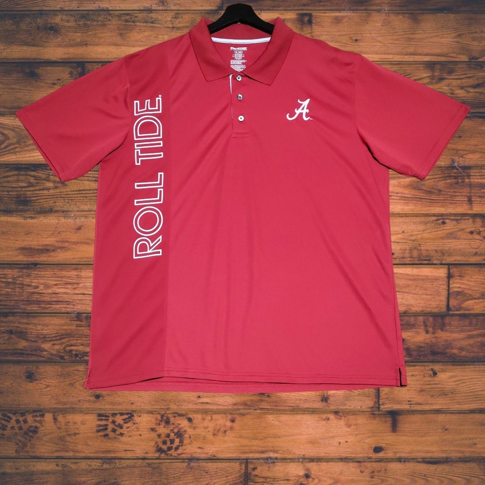 Pro Edge Alabama Crimson Tide Men's‎ Polo Shirt Short Sleeve Red Size XL